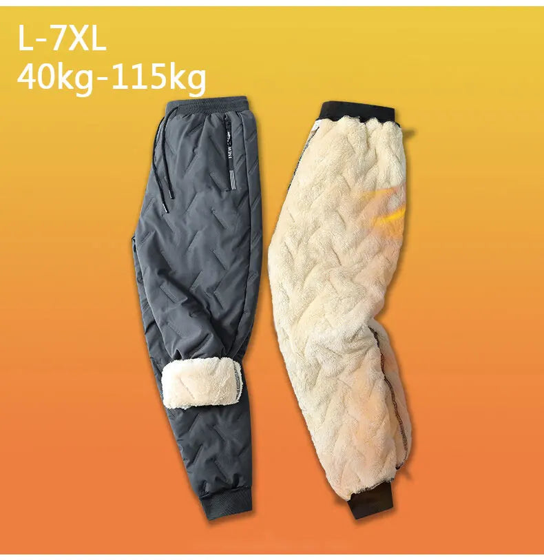 Winter Running Pant Cashmere Thicken Fleece Windproof Sweatpants Men Joggers  Cotton Warm Pants Male Waterproof Thermal Trousers