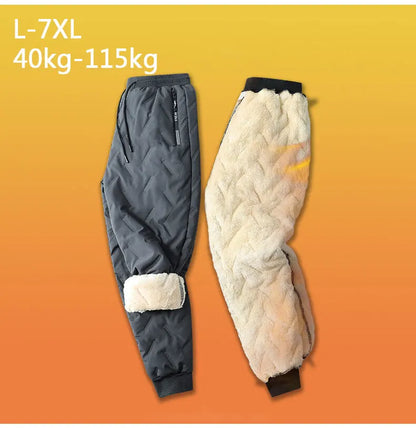 Winter Running Pant Cashmere Thicken Fleece Windproof Sweatpants Men Joggers  Cotton Warm Pants Male Waterproof Thermal Trousers