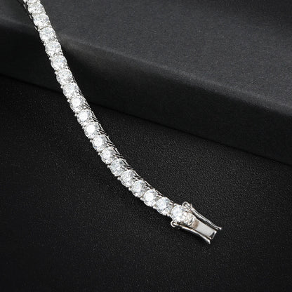 5mm Moissanite Tennis Bracelet Necklace For Women 925 Sterling Silver D VVS1 Lab Diamond with GRA Certificate Jewelry