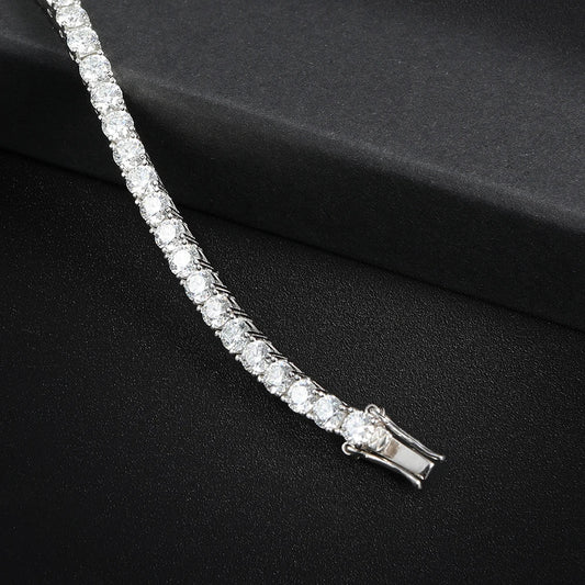 5mm Moissanite Tennis Bracelet Necklace For Women 925 Sterling Silver D VVS1 Lab Diamond with GRA Certificate Jewelry