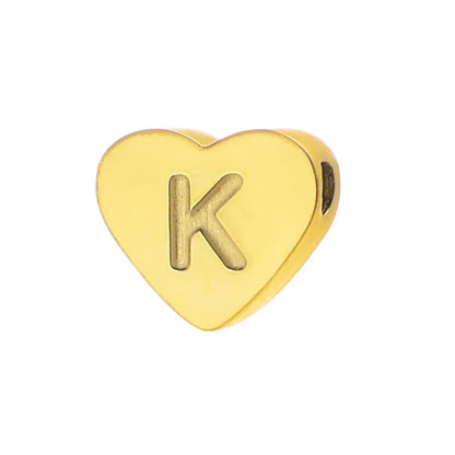 Initial Name Heart Shape Pendant For Necklaces Stainless Steel Necklace for Women Bracelet Make Earrings Jewelry