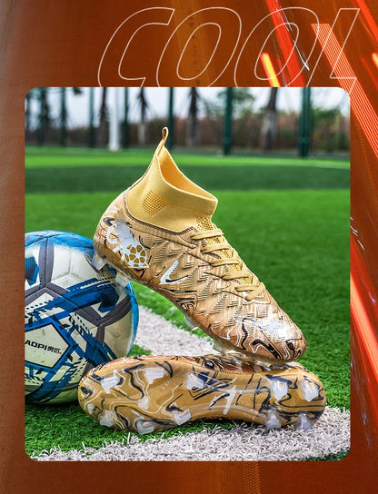 Professional Adult Men's Breathable Football Shoes With Long Studs Wear-Resistant Anti Slip