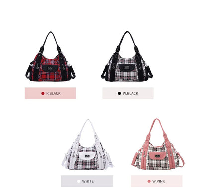 Women Handhag Designers Luxury Hand bags Fashion Women Plaid Shoulder Bags Female Top-handle Bags Large Purse Hobos