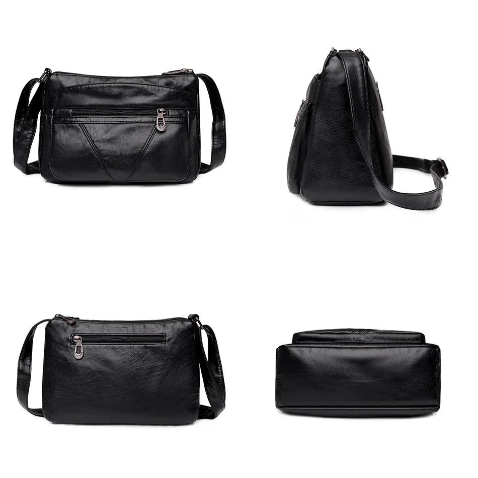 Fashion All-match Solid Color Messenger Bag High Capacity Womens Shoulder Bags 2021 New High Quality Pu Leather Women Handbag