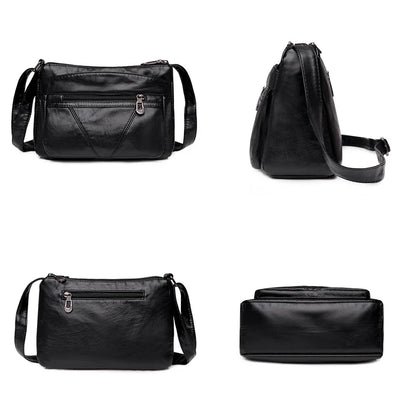 Fashion All-match Solid Color Messenger Bag High Capacity Womens Shoulder Bags 2021 New High Quality Pu Leather Women Handbag