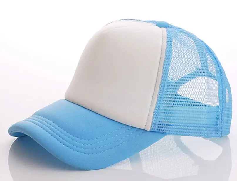 Free Custom Brand LOGO Text Design Personality DIY Trucker Hat AD Baseball Cap Men Women Blank Mesh Adjustable Hat
