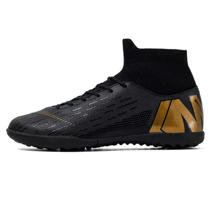 New Futstal FG/TF Orange Soccer Boots For Men High Top Men Soccer Cleats Football Trainers Men Sport Shoes zapatillas de futbol
