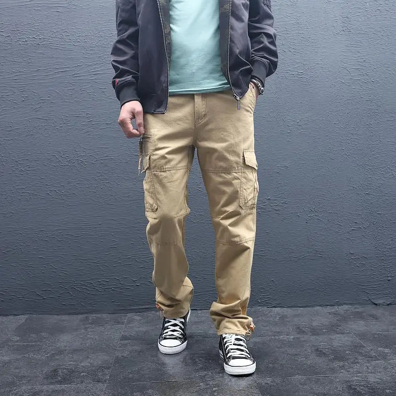 Big Size Men's Tactical Trousers Loose Casual Pants Running Overalls Men's Sweatpants Sports Hiking Outdoor Clothes Work Pants
