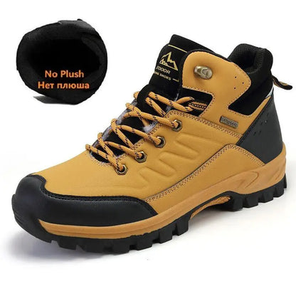 Brand Winter Men's Boots Warm Men's Snow Boots High Quality Leather Men Sneakers Outdoor Men Hiking Boots Work Shoes Size 39-46