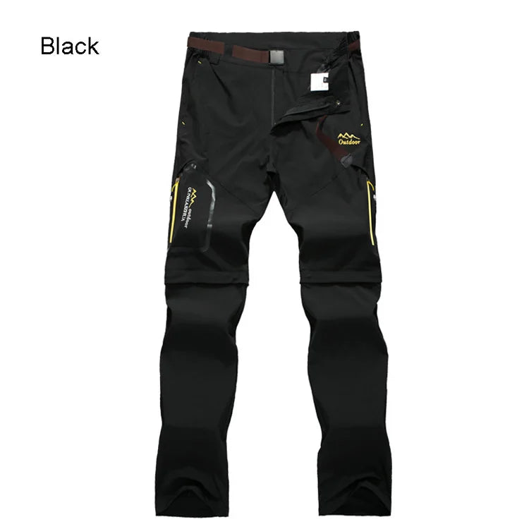 Men's Camping Hiking Pants Trekking High Stretch Summer Thin Waterproof Quick Dry UV-Proof Outdoor Travel Trousers