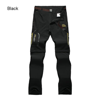 Men's Camping Hiking Pants Trekking High Stretch Summer Thin Waterproof Quick Dry UV-Proof Outdoor Travel Trousers