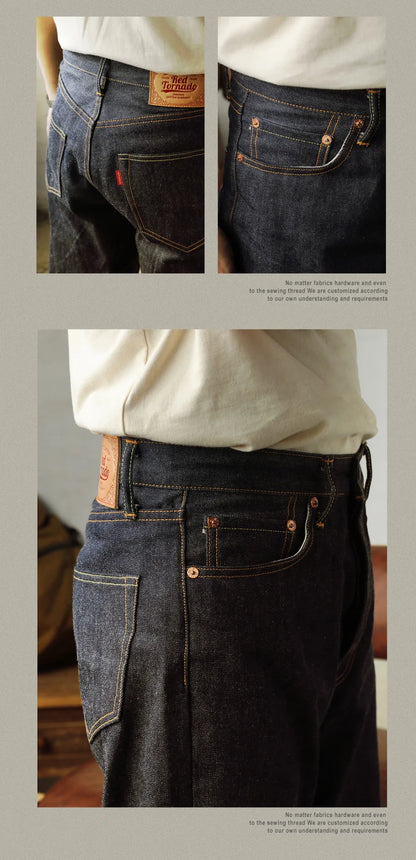 Red Tornado 55501 Men's Jeans 14oz Raw Red Line Selvedge Denim Pants