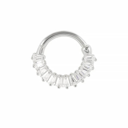 Multible Crystal Hoop Earrings for Women 2021 925 Sterling Silver Ear Nose Jewelry Earrings Heart Round joyas de plata 925