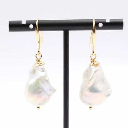 GG Natural Freshwater Cultured White Keshi Baroque Pearl Necklace Bracelet Earrings Sets For Women Lady Fashion