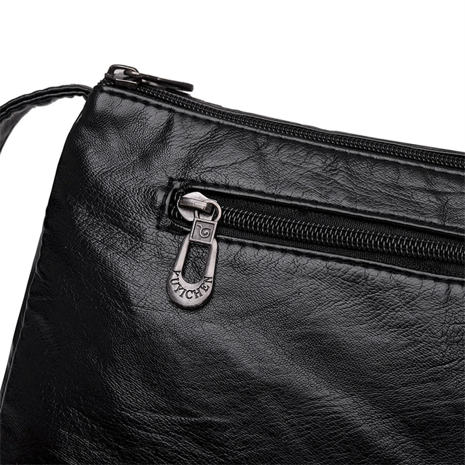 Fashion All-match Solid Color Messenger Bag High Capacity Womens Shoulder Bags 2021 New High Quality Pu Leather Women Handbag