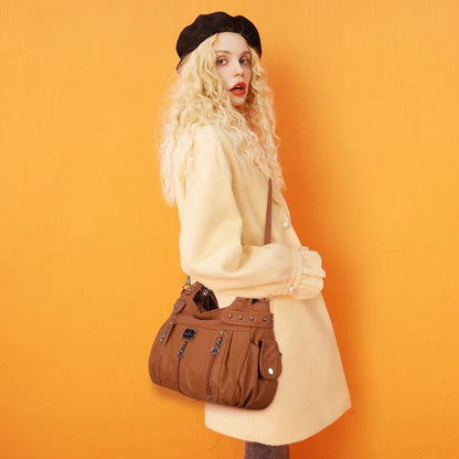 Winter Fashion Shoulder Bag for Women Soft PU Crossbody Handbg Large Capacity Messenger Bag Hobos Big Purse