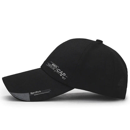 2024 Fashion Line Baseball Cap For Men Sports Cap Hat Fish Outdoor Long Visor Brim Shade Snapback Sun Hat Women's Summer Hat