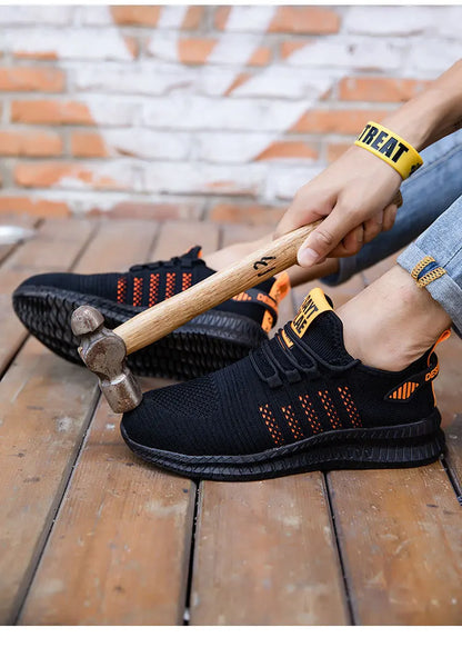 Work Safety Shoes Non-slip Waterproof Anti-smashing Steel Toe Puncture Working Boots Lightweight Fashion Sneakers For Men Women