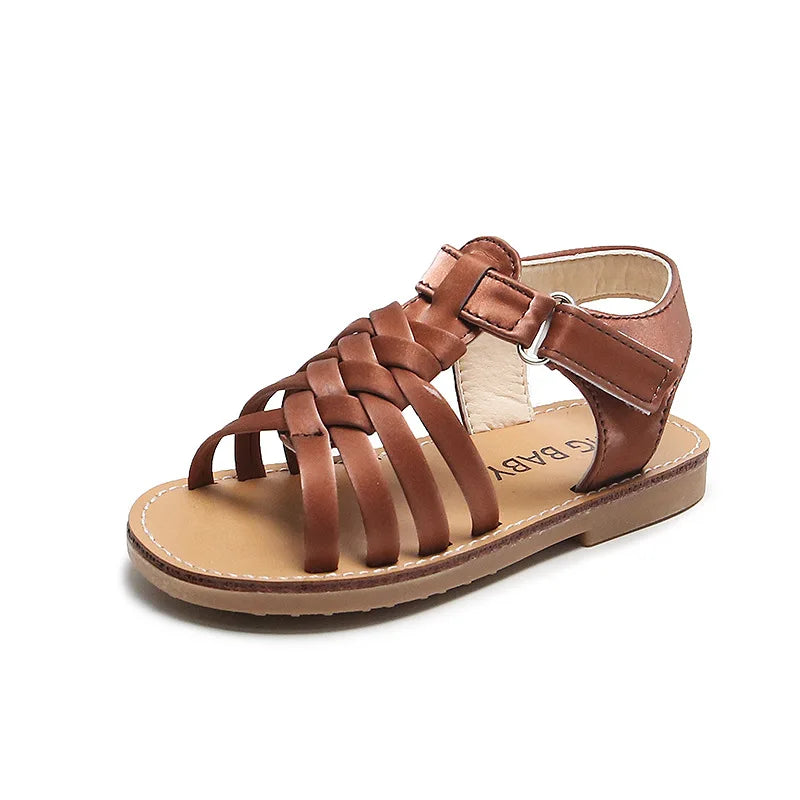Kid girl Sandals toddler Girls flat Sandals girls braid sandals
