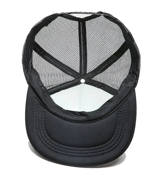 Free Custom Brand LOGO Text Design Personality DIY Trucker Hat AD Baseball Cap Men Women Blank Mesh Adjustable Hat