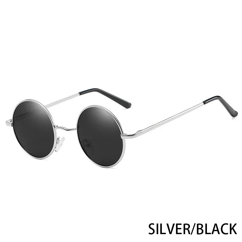 Retro Polarized Round Metal Frame Sunglasses Eyewear For Men and Women Driving Fishing Brand Designer Sun Glasses UV400