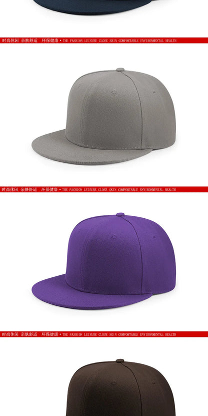 Man Plus Size Baseball Caps Adult Flat Peak Hip Hop Fitted Hat Men Women Large Size Snapback Cap size 6 3/4 to size 8