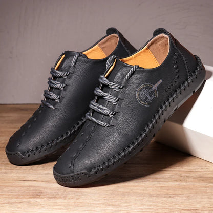 Handmade Leather Casual Men Shoes Design Sneakers Men Comfortable Leather Men Loafers Hot Sale Moccasins Driving Shoes Plus Size