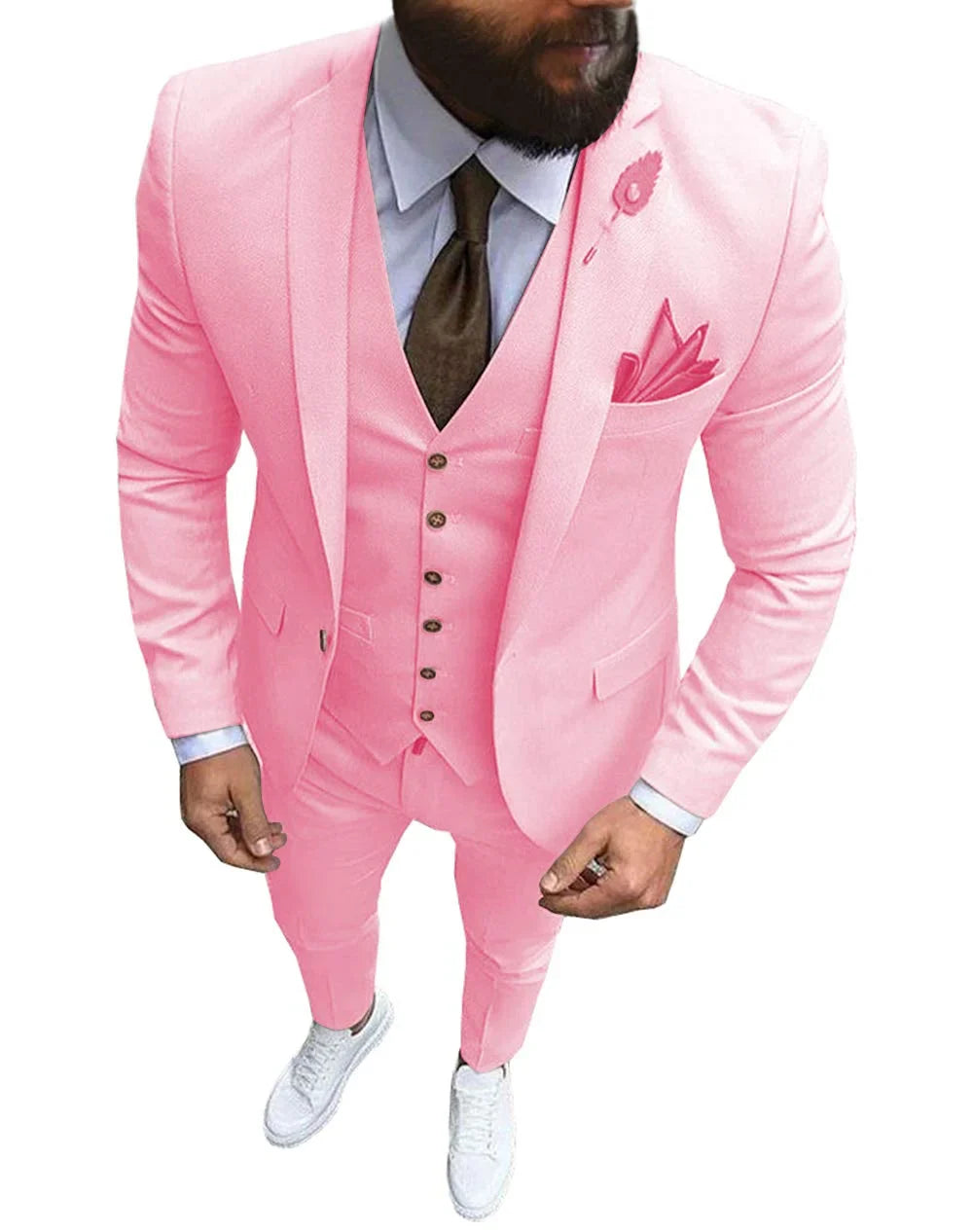 Ternos Masculinos de Baile Smoking Slim Fit 3 Peças Ternos de Casamento para Noivos