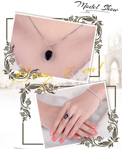 Large 5.7ct Genuine Oval Smoky Quartz 925 Sterling Silver Big Gemstone Cocktail Statement Rings for Women Jewelry