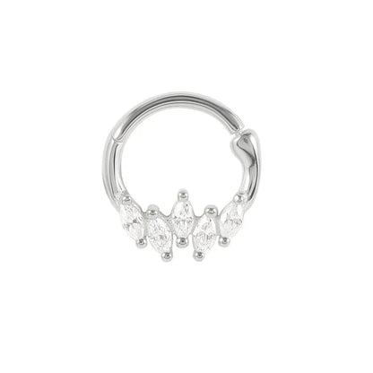 Multible Crystal Hoop Earrings for Women 2021 925 Sterling Silver Ear Nose Jewelry Earrings Heart Round joyas de plata 925