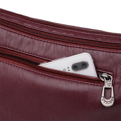 Fashion All-match Solid Color Messenger Bag High Capacity Womens Shoulder Bags 2021 New High Quality Pu Leather Women Handbag