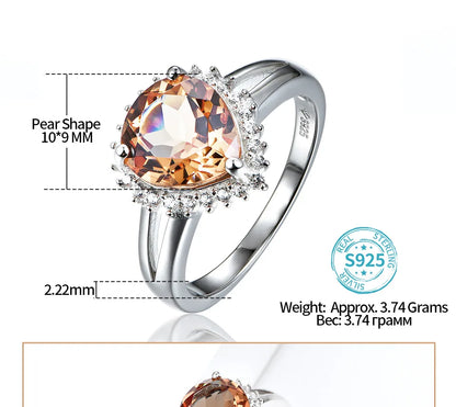 Diaspore изменение цвета Silver Rings for Women Wedding Silver Jewelrys 3 Carats Created Diaspore Color Change Fine Jewelry