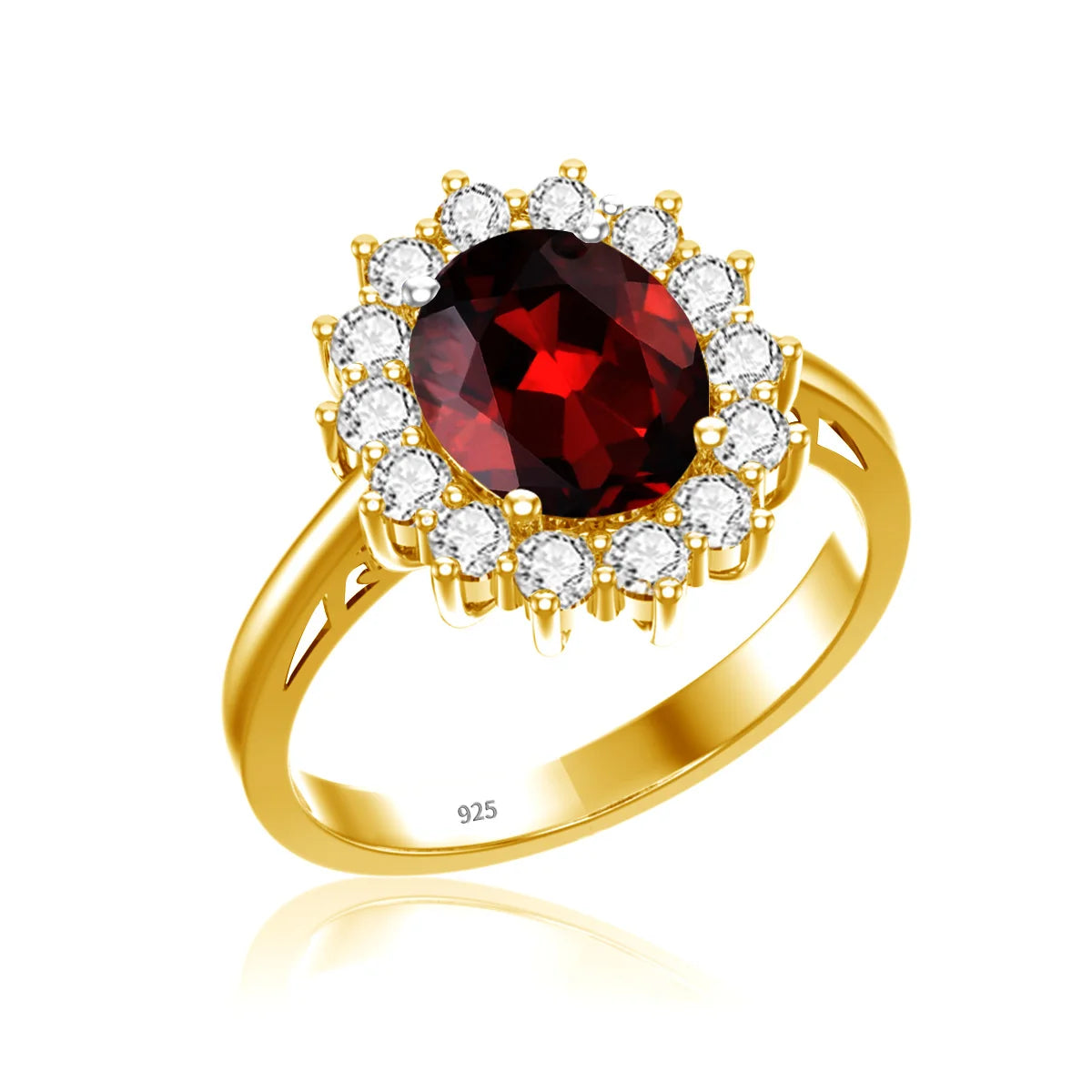 Princess Diana Gold Emerald Ring Women Oval Stone 8*10mm Trending Victoria Jewelry luxury Engagement Gift High Quality