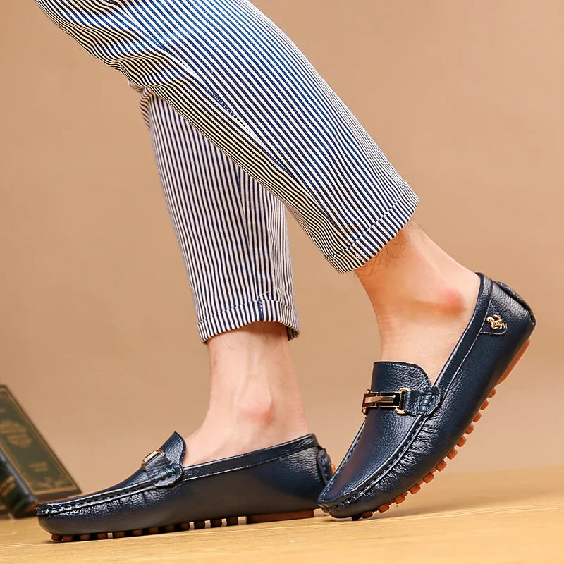 White Loafers for Men Size 48 Slip on Shoes Driving Flats Casual Moccasins for Men Comfy Male Loafers
