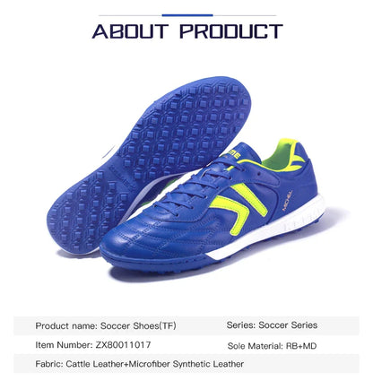 Soccer Shoes TF Football Boots Calf-Skin Cleats  Professional Futsal Original Football Training  Sneakers  ZX80011017