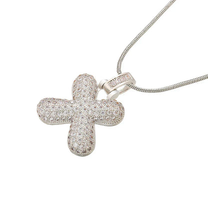 1.25x500mm Fat and lovely crystal brass silver color  letter necklace for women friends birthday gift model: VL34