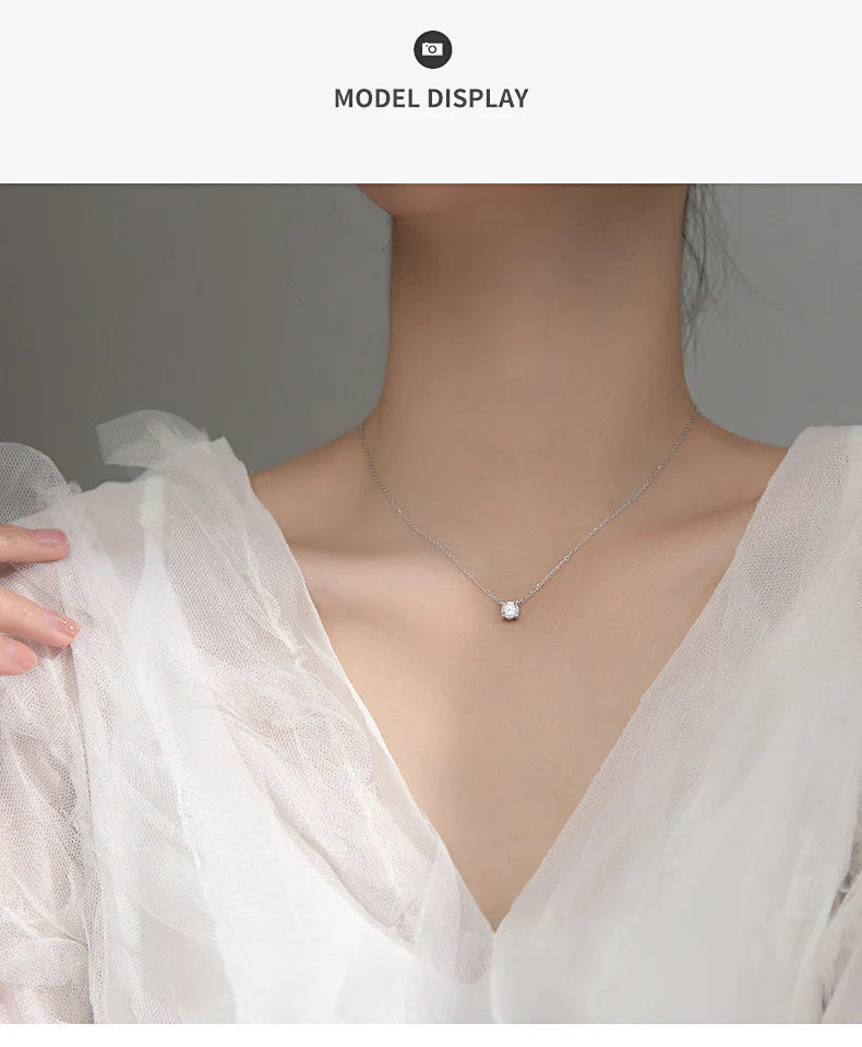 38+4.8cm Silver Necklace For Women Fine Silver 925 Jewelry Fashion Neck Minimalist Pendants 925 Silver Chains Woman