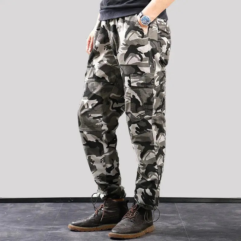 Big Size Men's Tactical Trousers Loose Casual Pants Running Overalls Men's Sweatpants Sports Hiking Outdoor Clothes Work Pants