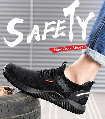 Work Safety Shoes Anti-Smashing Steel Toe Puncture Proof Construction Lightweight Breathable Sneakers Boots Men Women Air Light
