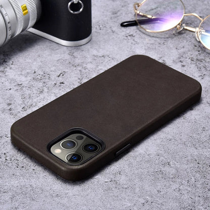 Genuine Leather Case for iPhone 15 Pro Max Business Case for iPhone 14 Pro Max 13 Pro Magnetic Charging Phone Back Cover Men