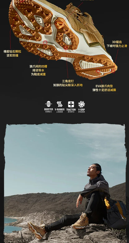 Men Hiking Shoes Waterproof Outdoor Sports Sneakers for Men Trekking Shoes Lightweight Mountain Climbing Shoes Men Antislip