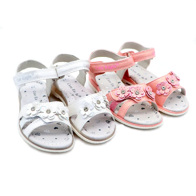Girls Sandals Brand Sandals Child Summer Cut-outs Rubber Leather School Sport Shoes Breathable Open Toe Casual Sandals Girls New