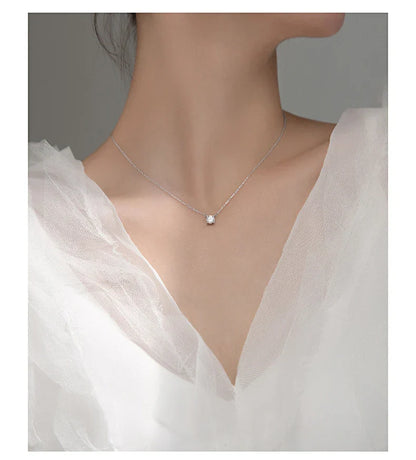 38+4.8cm Silver Necklace For Women Fine Silver 925 Jewelry Fashion Neck Minimalist Pendants 925 Silver Chains Woman