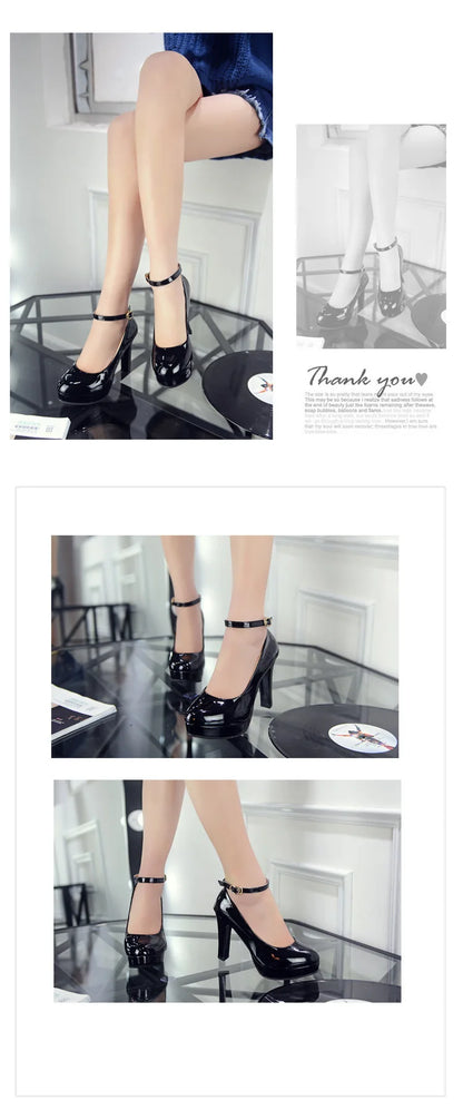 Shoes Women Black Pumps  Spring Casual Shoes Female High Heels White/red Weding Shoes 34 40 Plus Size Pumps