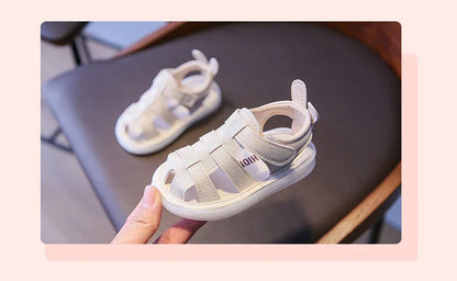 Summer Children Light-up Toddler Shoes New Bunny Soft-soled Roman Shoes Baby's Footwear Sandals Kids Shoes Girl with LED G12191