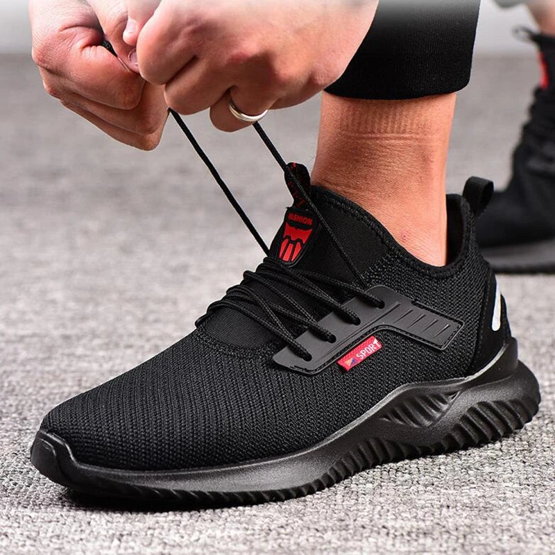 Work Safety Shoes Anti-Smashing Steel Toe Puncture Proof Construction Lightweight Breathable Sneakers Boots Men Women Air Light