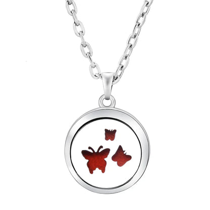 New Stainless Steel Fashion Tree Of Life  Aromatherapy Necklace Essential Oil Diffuser Perfume Locket Pendant Women Jewelry Gift
