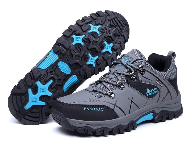 Men Winter Snow Boots Waterproof Leather Sneakers Super  Warm Men's Boots Outdoor Male Hiking Boots Work Shoes Size 39-47