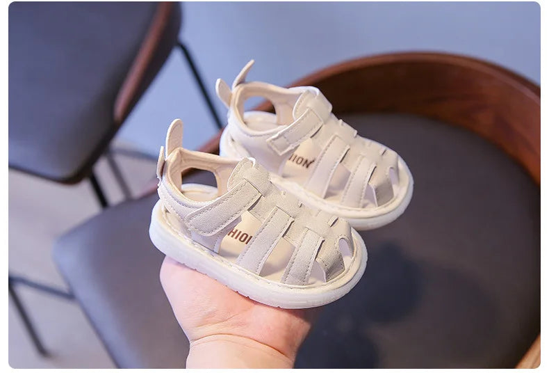 Summer Children Light-up Toddler Shoes New Bunny Soft-soled Roman Shoes Baby's Footwear Sandals Kids Shoes Girl with LED G12191