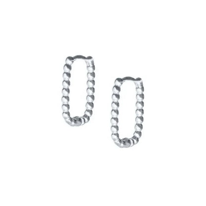 925 Sterling Silver Square Piercing Huggie Hoop Earrings for Women Simple Cubic Zirconia Earings Fine Jewelry Pendientes